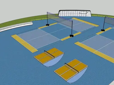 Court outdoor field game 3D model