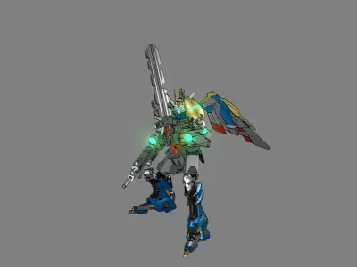 Attacker Gundam 12 A 3D model