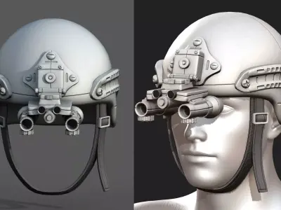Helmet scifi fantasy futuristic technology fantasy  Low-poly 3D model