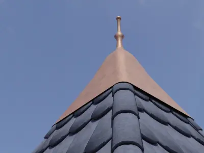 Medieval city Well Low-poly 3D model