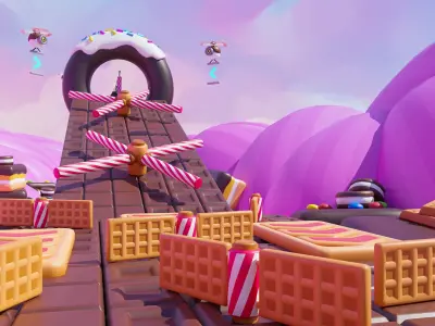 Platformer 3 Chocolate Low-poly 3D model