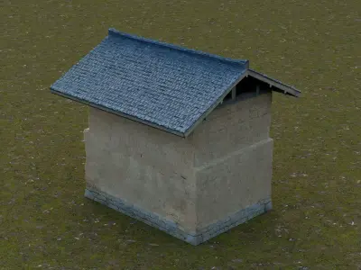 Traditional Rural Dwelling Low-poly 3D model
