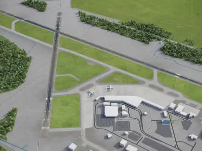 Quebec - Airport - YQB Low-poly 3D model