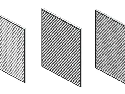 Louvre Curtain Wall Panel 3D model