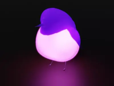 Pink Robin Indirect Lighting 3D model