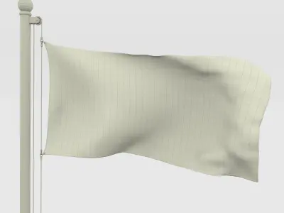 Animated Ohio Flag Low-poly 3D model