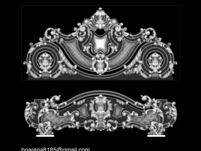 Classic Bed  3D relief models 3D print model