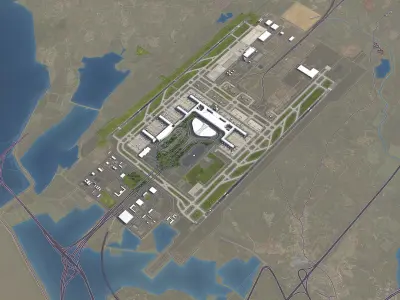 Wuhan - Tianhe Airport - 3D Model Low-poly 3D model