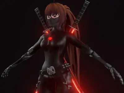 Emmas ninja girl 3D model