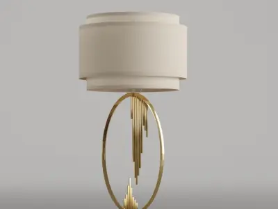table lamp Low-poly 3D model 9