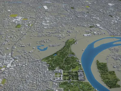 Agra - City 3D Model Low-poly 3D model