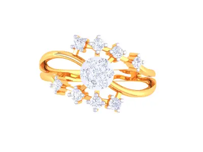 Women Ring MTL 3dm STL OBJ FBX Details 3D print model 10