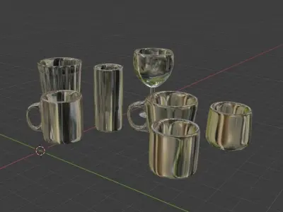 Glass glasses 7 3D model