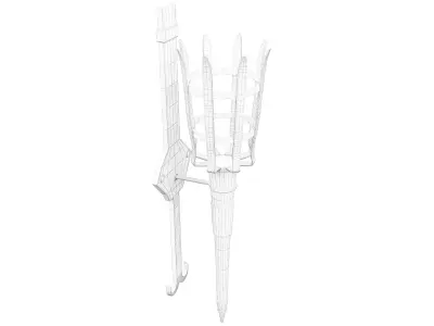 Medieval Torch Low-poly 3D model 15