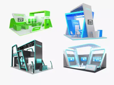 Exhibition Stands 3D Model Pack