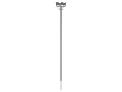 Concrete Lamp Post - Light Pole - Light Post - Street Light 10 3D model