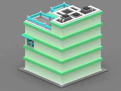 House Voxel - 10 Low-poly 3D model