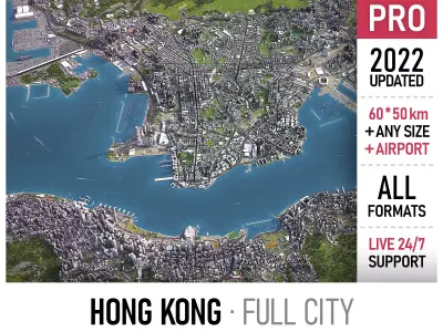 Hong Kong Low-poly 3D model