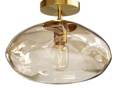 Deckenleuchte Amora aus Glas 3D model