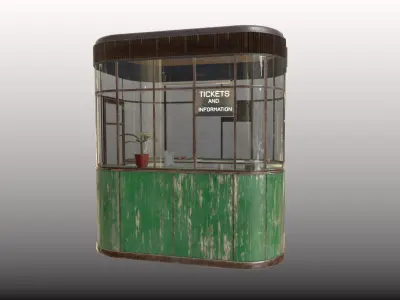 Ticket - Information Booth 3D model