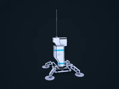 Sci-Fi Beacon Low-poly 3D model