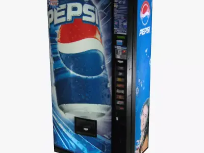 Pepsi Vending Machine Low-poly 3D model