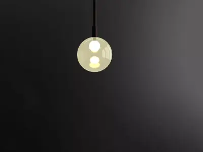 Modern Globe Pendant Light Low-poly 3D model