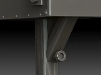 stylized mailbox 3D model