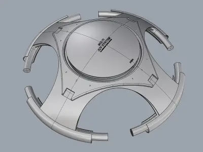 UFO concept mood lighting media player 3D modeling source 3D print model