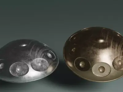 Handpan Low-poly 3D model