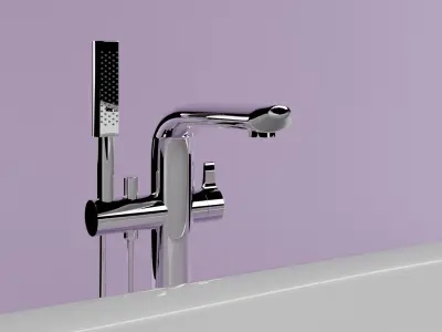Bath and shower unit - for archviz 3D model