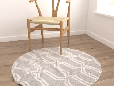 Round Rug Set 109 3D model