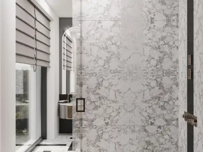 Bathroom design Low-poly 3D model