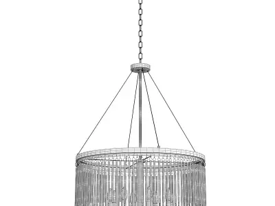 Piper 6 Light Chandelier Round Pendant Light Low-poly 3D model