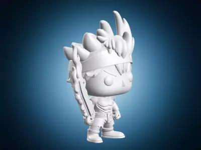 Clover Asta Anime Figure Miniature 3D print model