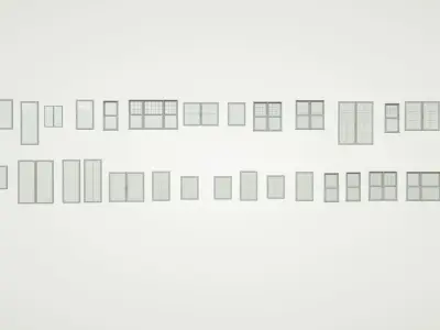 low-poly windows pack Low-poly 3D model