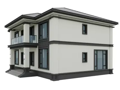 Modern Asian Villa Exterior 3D model