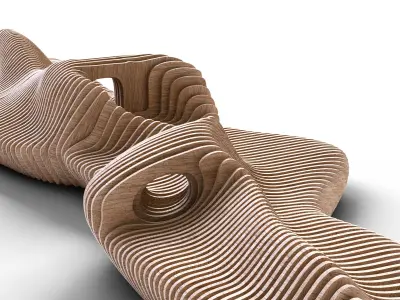 Parametric banch n5 3D model