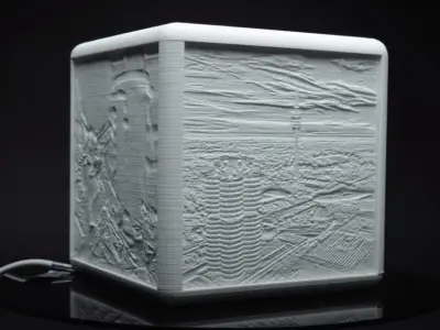 Lithophane lamp with own photo 3D print model