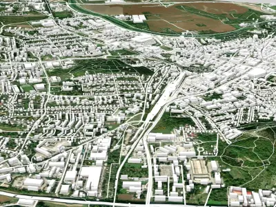 Cityscape Omsk Russia 3D model