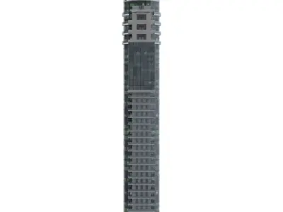 Skyscraper tall building Low-poly 3D model purchase