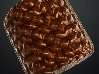 Shiny Brown Metal Sci-Fi PBR Seamless Texture