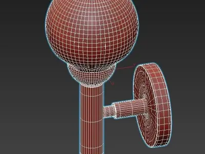 eglee wall light with glass globe 3D model