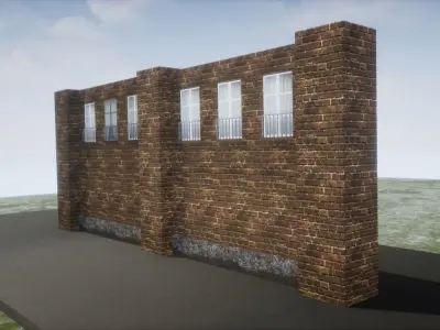 Simple Low Poly Building Assets Low-poly 3D model