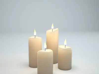 Candlesticks Decorative set 3D model