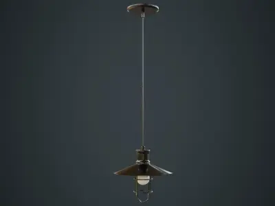 Hanging Lamp 3A Low-poly 3D model