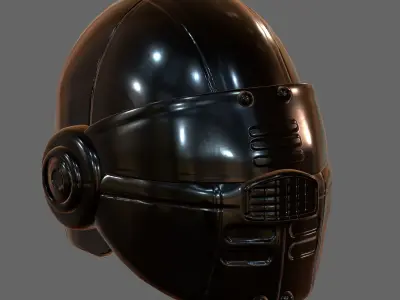 Helmet plastic mask protection Low-poly 3D model Low-poly Low-poly 3D model