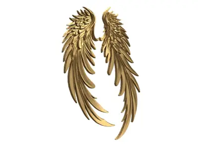 Wings Printable carved decor 13  3D print model
