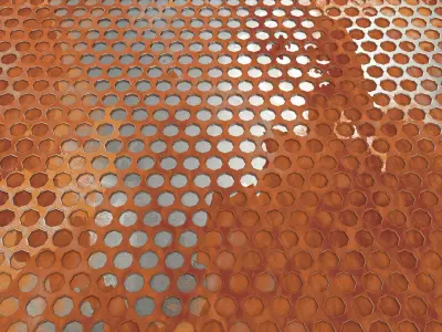 Weathered Honeycomb Plate 3D Model Low-poly 3D model