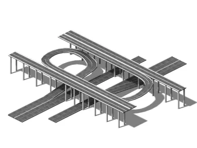 City Road - Overpass 01 3D model